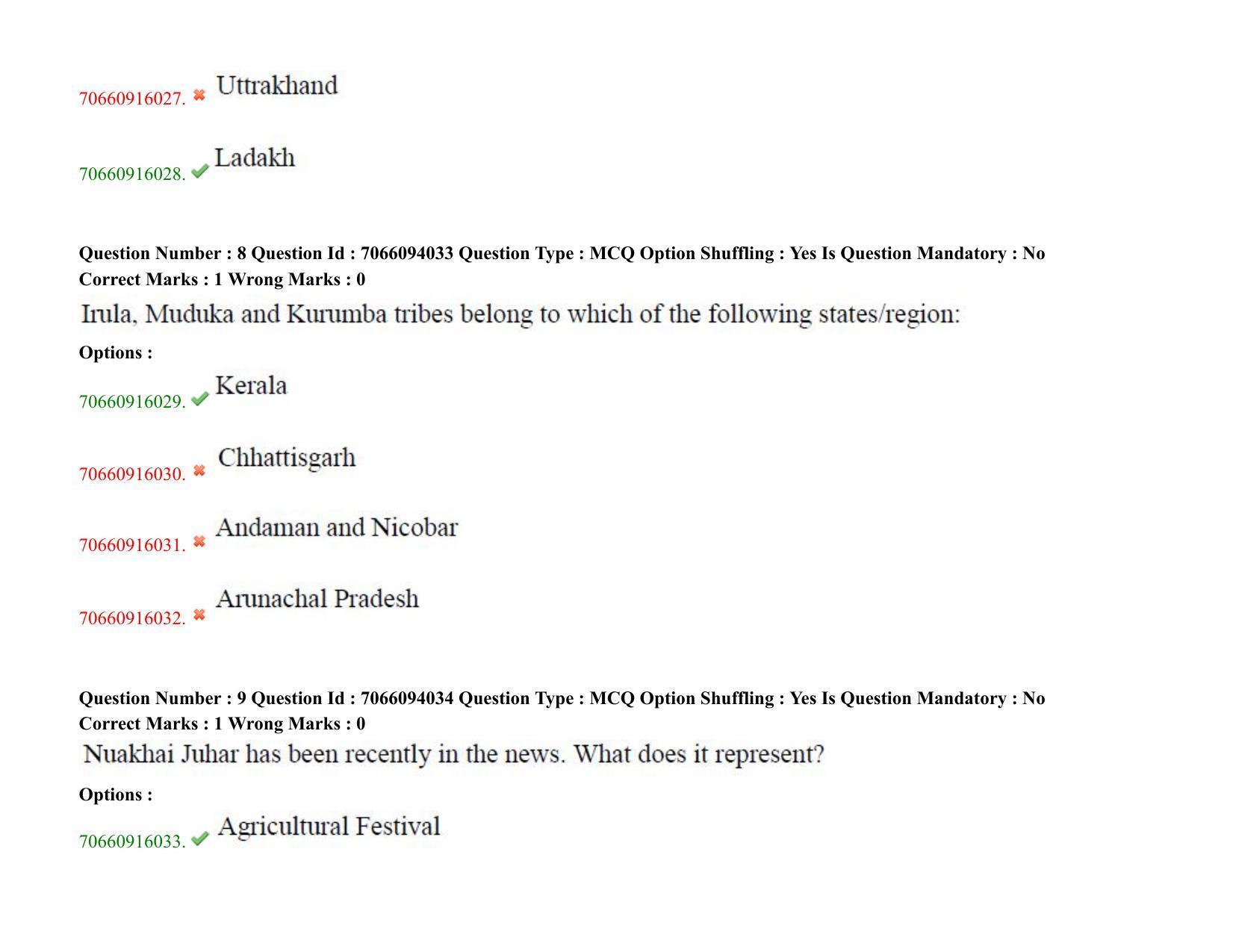 TS CPGET 2020 M.Sc. Psychology (Shift 3) Question Paper with Answer Key - Page 6