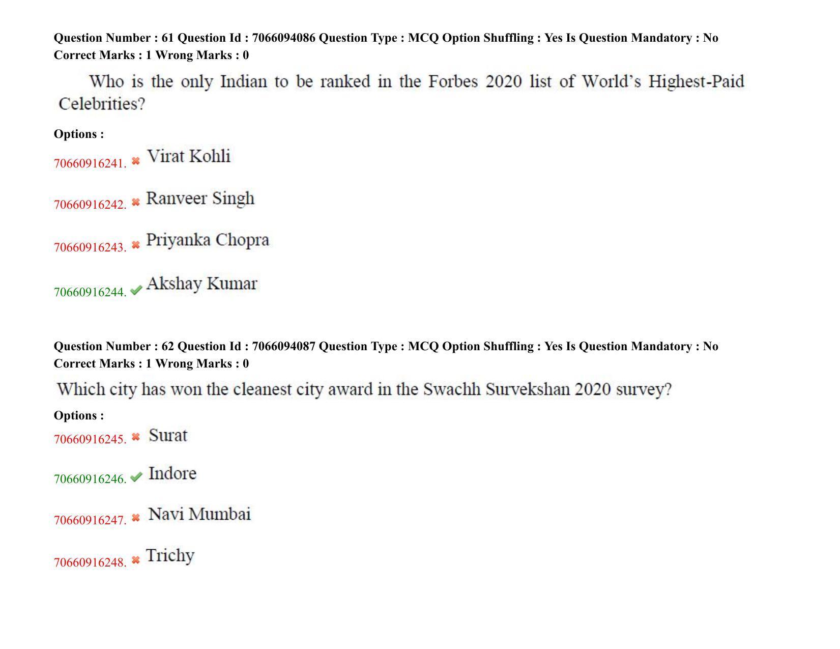 TS CPGET 2020 M.Sc. Psychology (Shift 3) Question Paper with Answer Key - Page 35