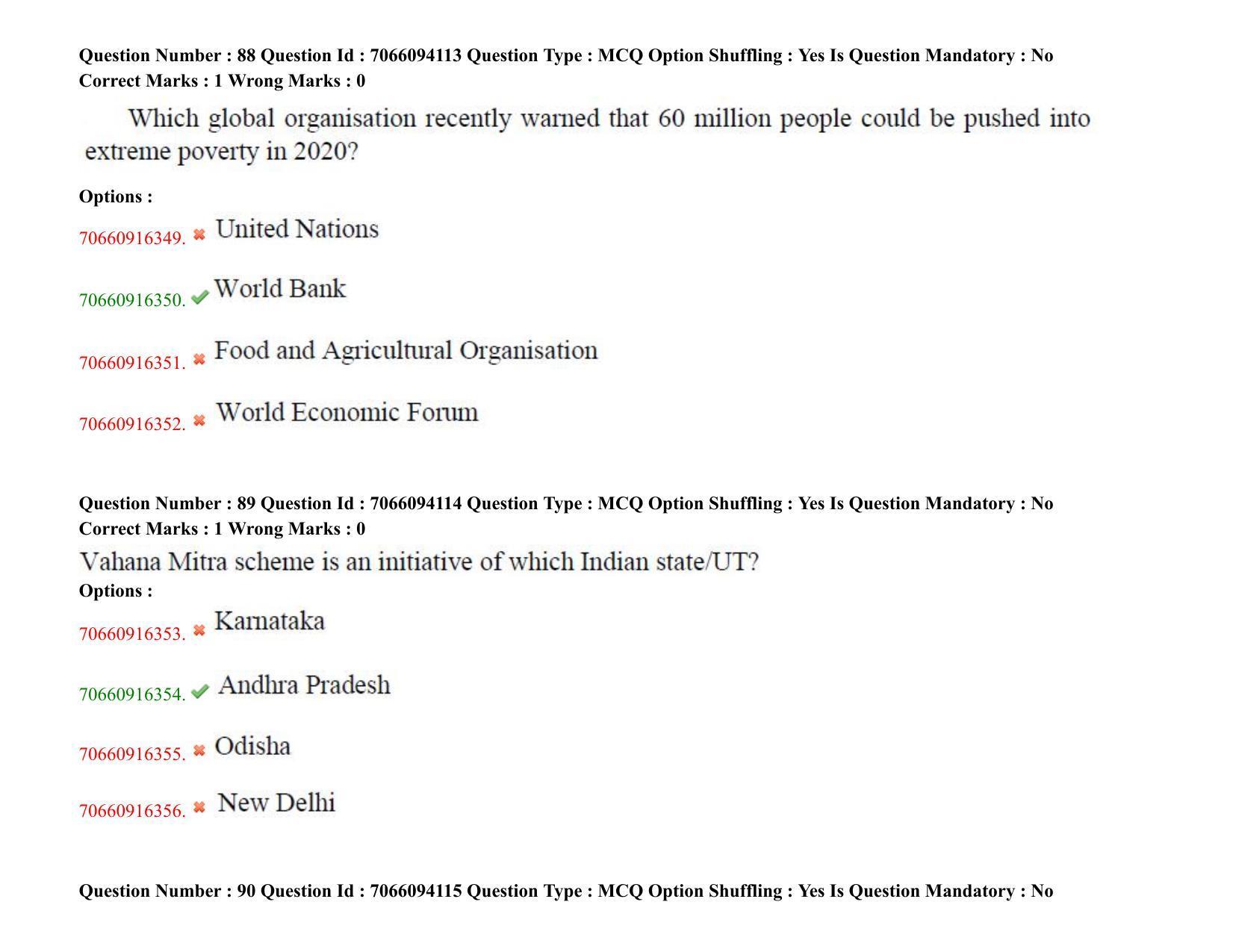 TS CPGET 2020 M.Sc. Psychology (Shift 3) Question Paper with Answer Key - Page 48