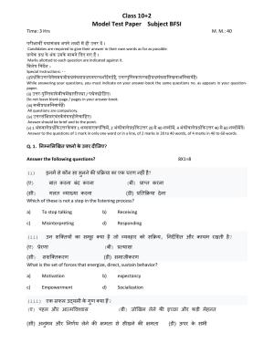 HPBOSE Class 12th BFSI Sample Question Papers 2025