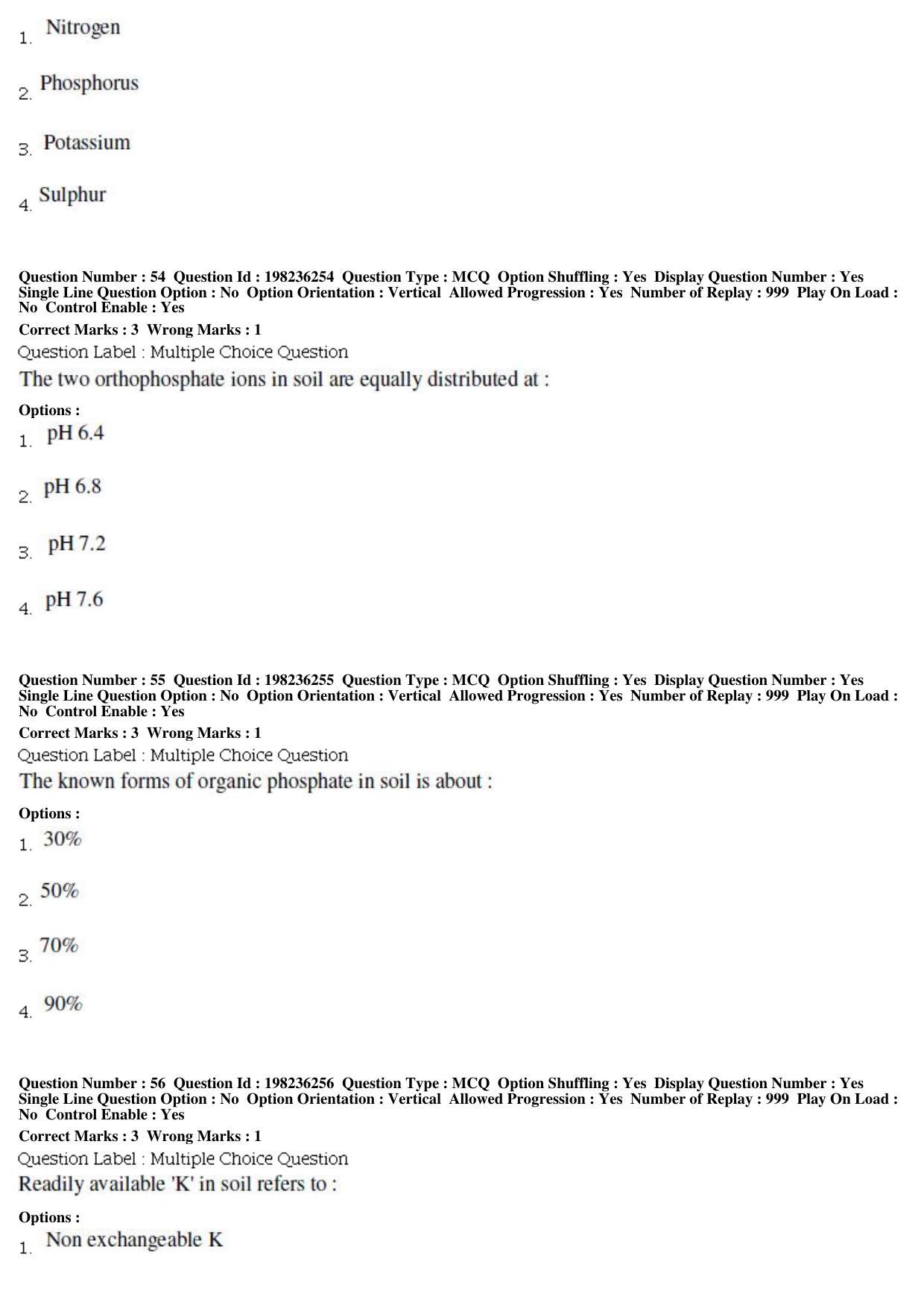 BHU RET Agronomy 2019 Question Paper - Page 20
