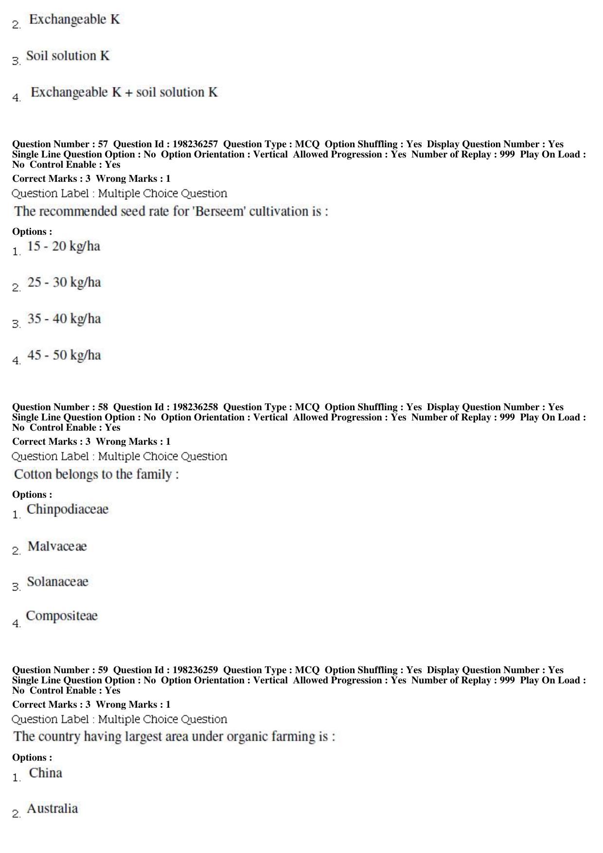 BHU RET Agronomy 2019 Question Paper - Page 21