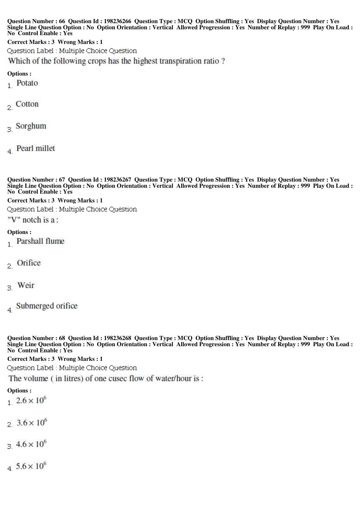 BHU RET Agronomy 2019 Question Paper - Page 24
