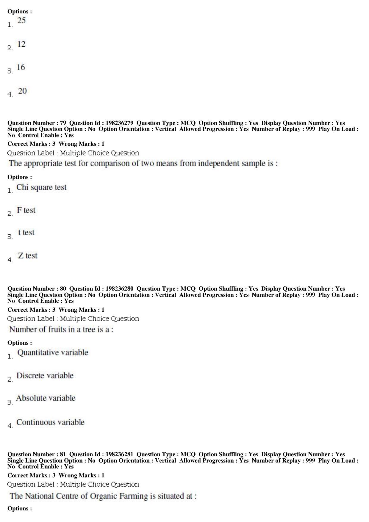 BHU RET Agronomy 2019 Question Paper - Page 28