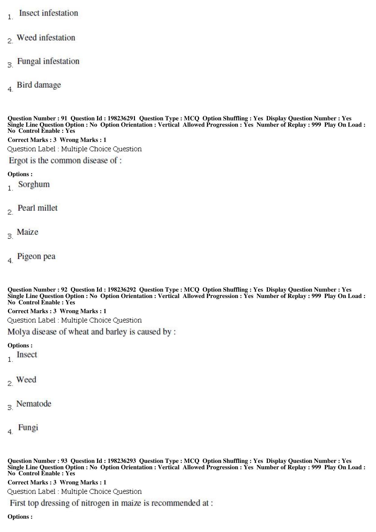 BHU RET Agronomy 2019 Question Paper - Page 32
