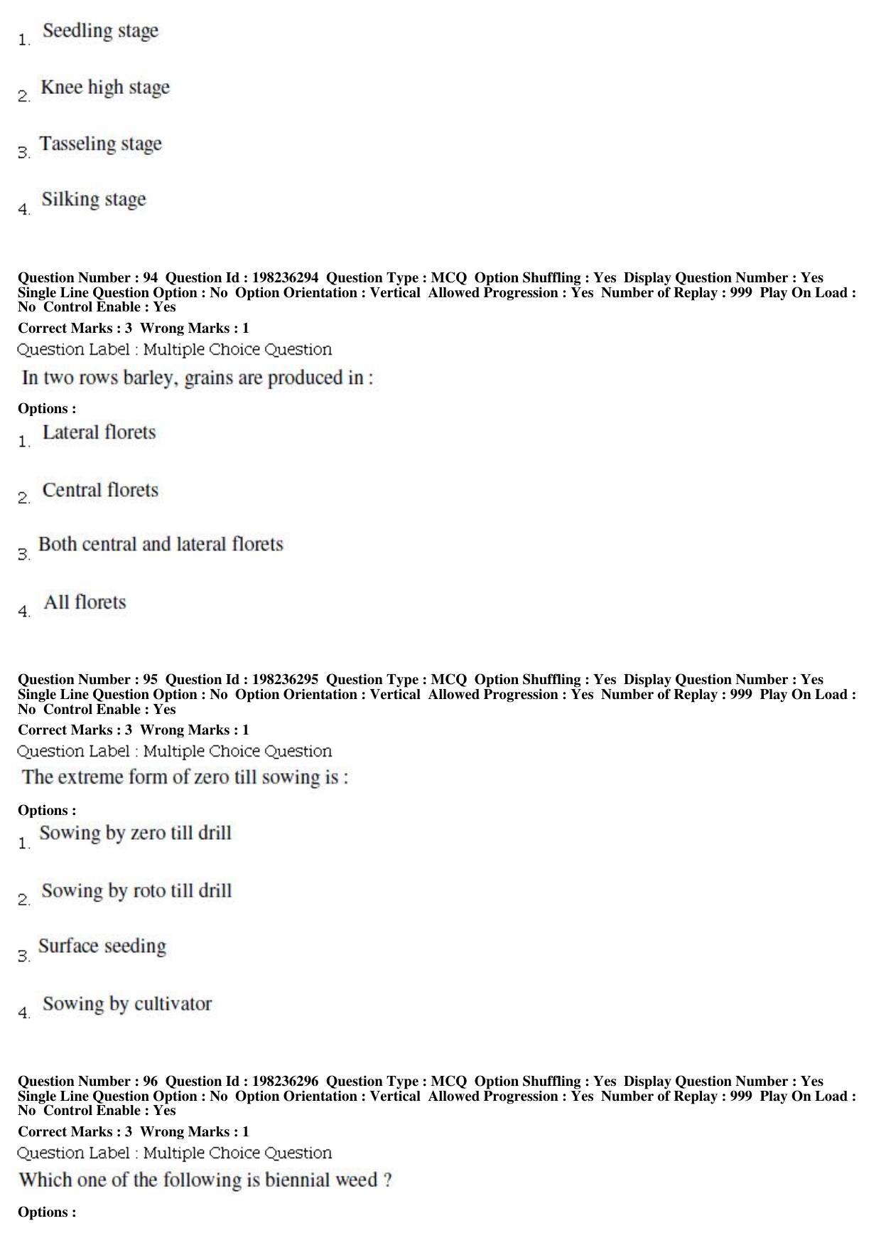 BHU RET Agronomy 2019 Question Paper - Page 33