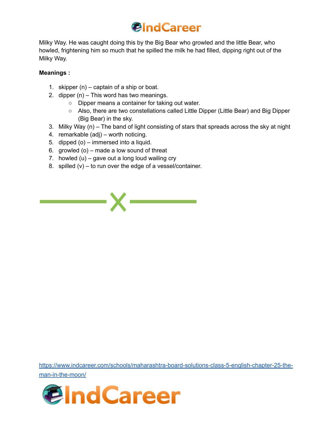 Maharashtra Board Solutions Class 5-English: Chapter 25- The Man in the Moon - Page 7