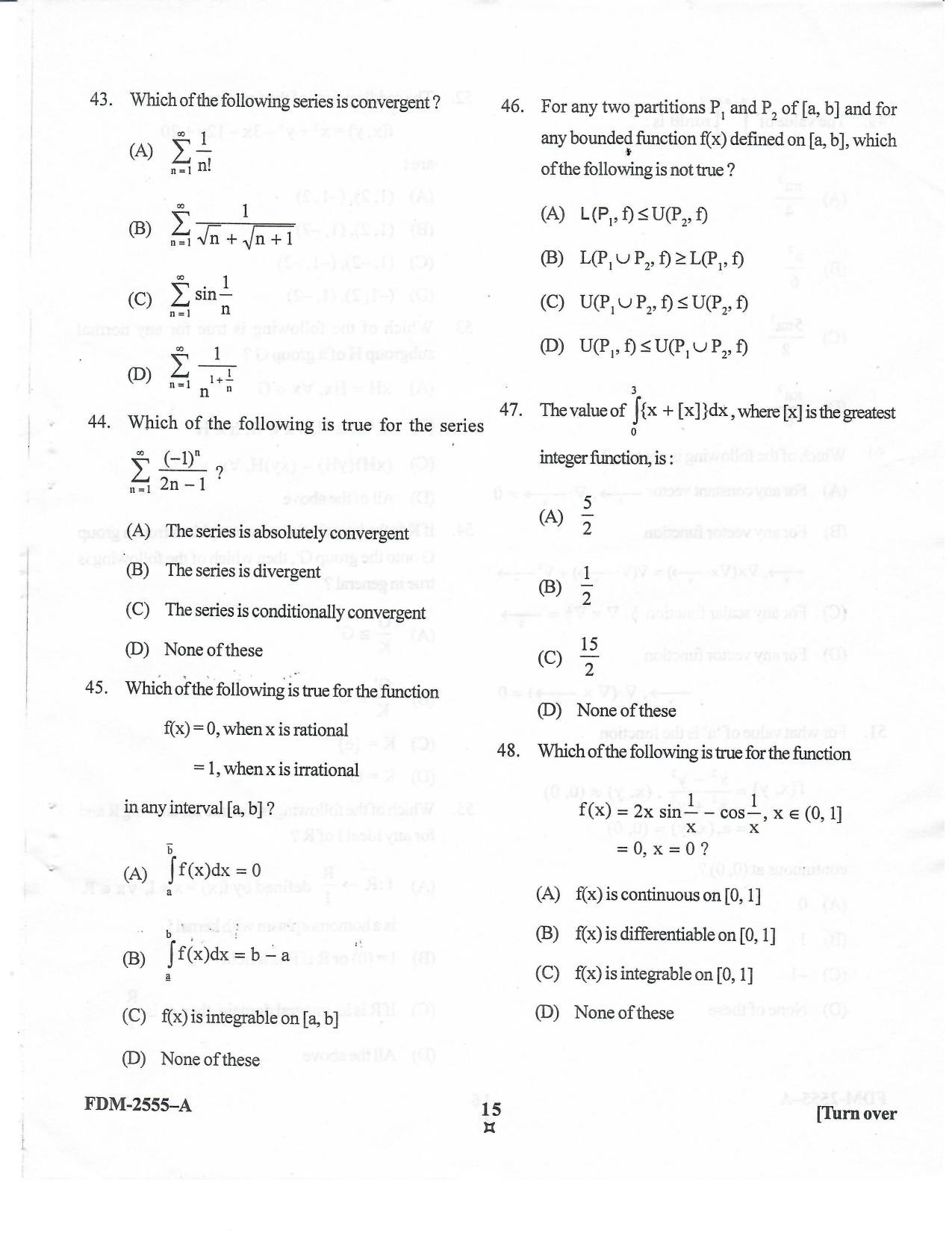 KUET 2023 M.A. Statistics Question Paper - Page 53