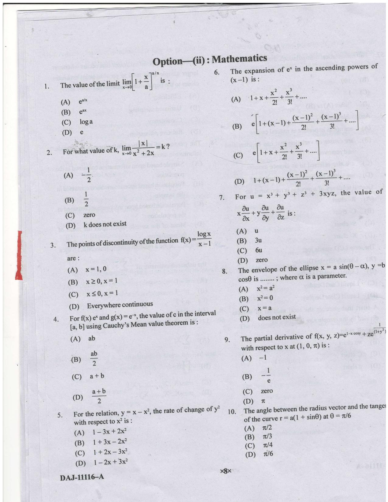 KUET 2023 M.A. Statistics Question Paper - Page 64