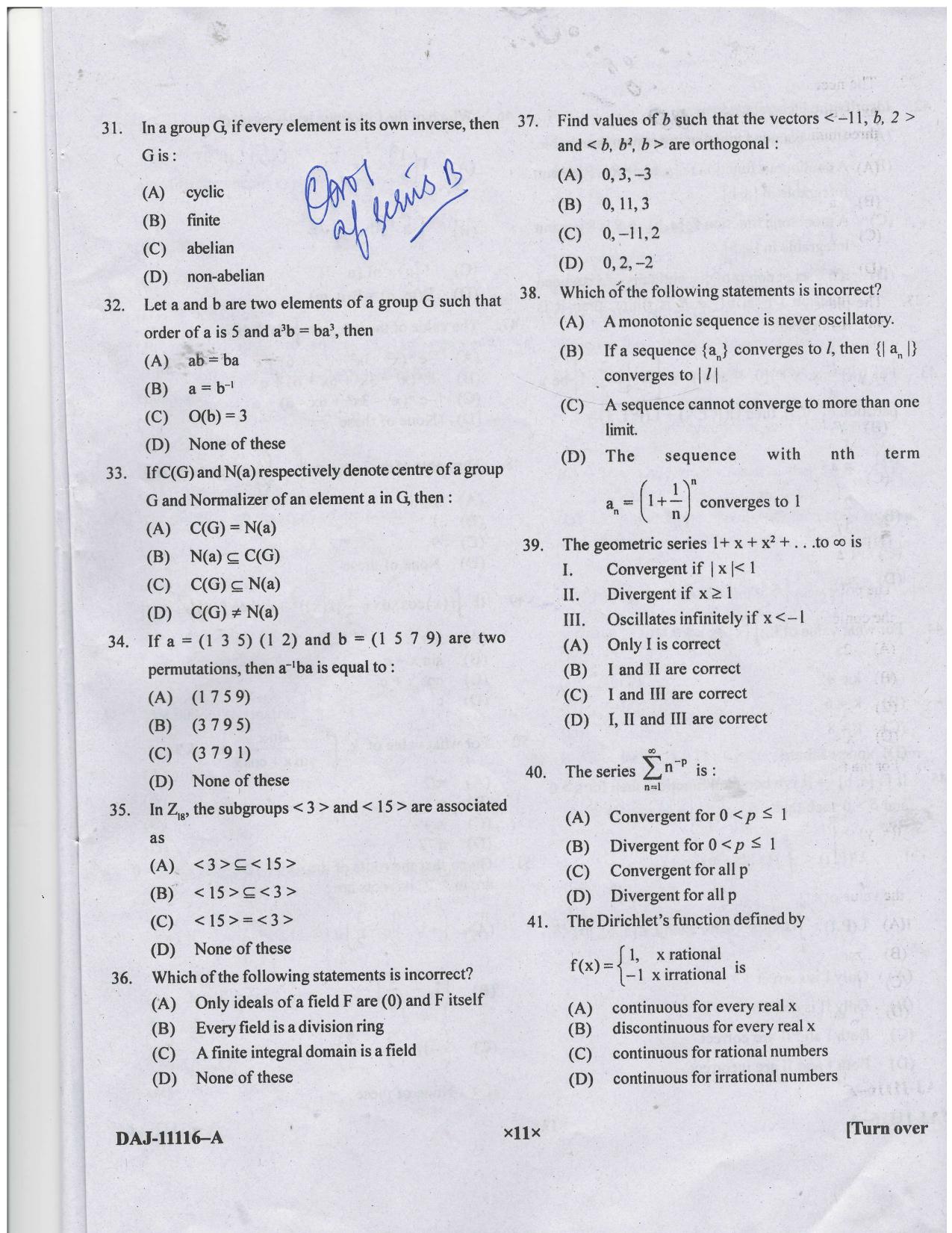 KUET 2023 M.A. Statistics Question Paper - Page 67