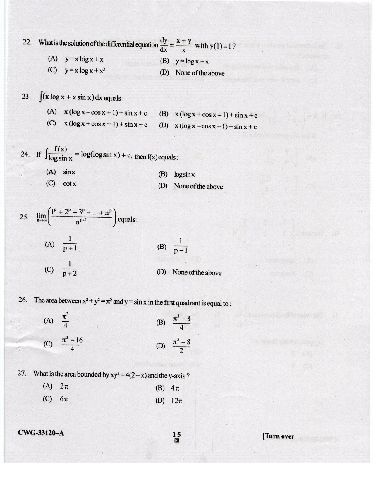 KUET 2023 M.A. Statistics Question Paper - Page 84