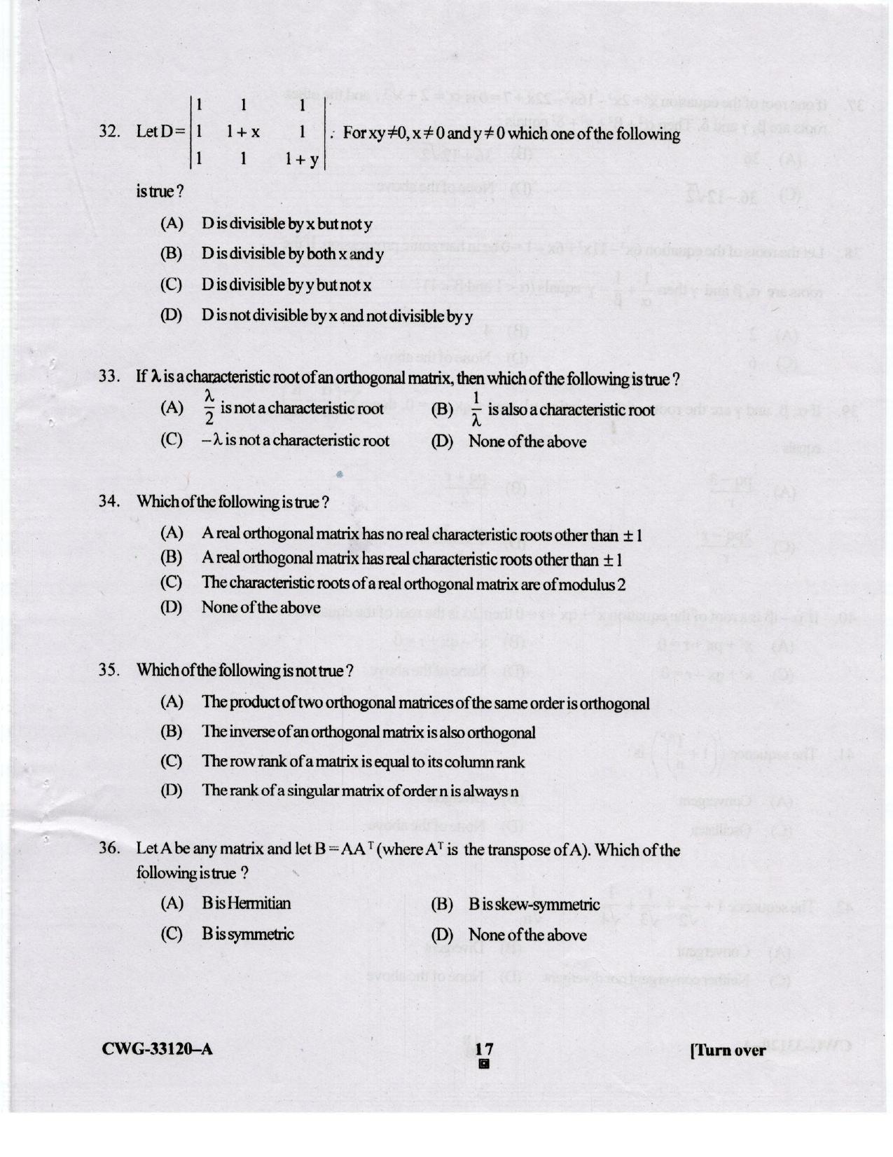 KUET 2023 M.A. Statistics Question Paper - Page 86
