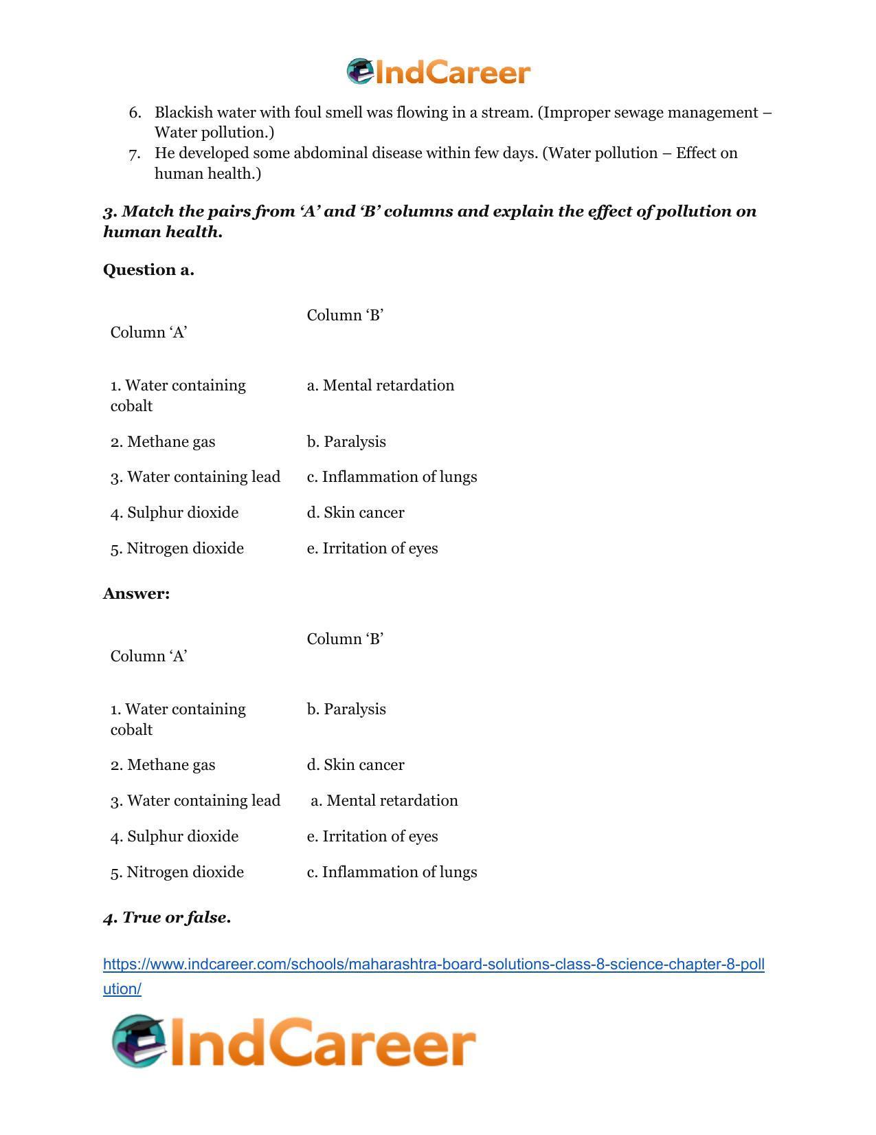 Maharashtra Board Solutions Class 8-Science: Chapter 8- Pollution - Page 4