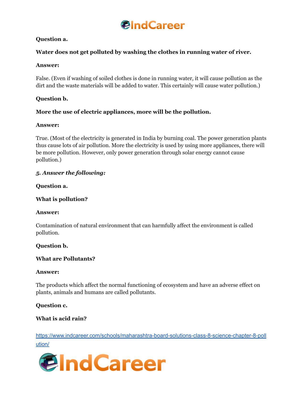 Maharashtra Board Solutions Class 8-Science: Chapter 8- Pollution - Page 5