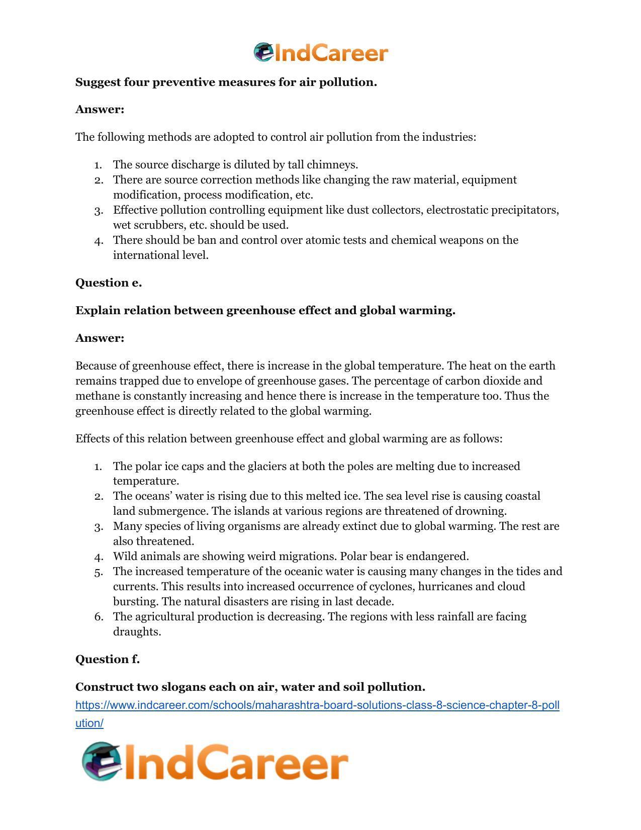 Maharashtra Board Solutions Class 8-Science: Chapter 8- Pollution - Page 9
