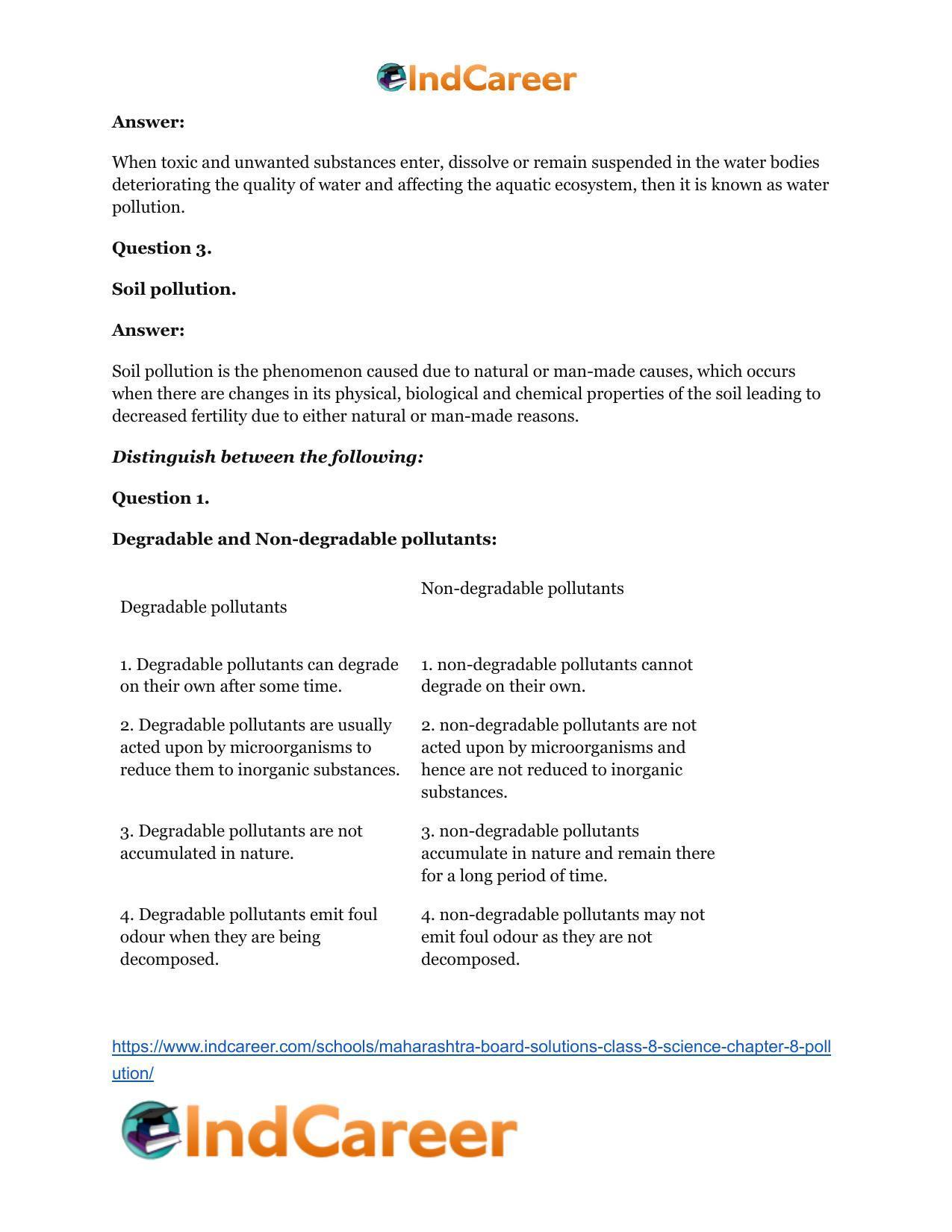 Maharashtra Board Solutions Class 8-Science: Chapter 8- Pollution - Page 15