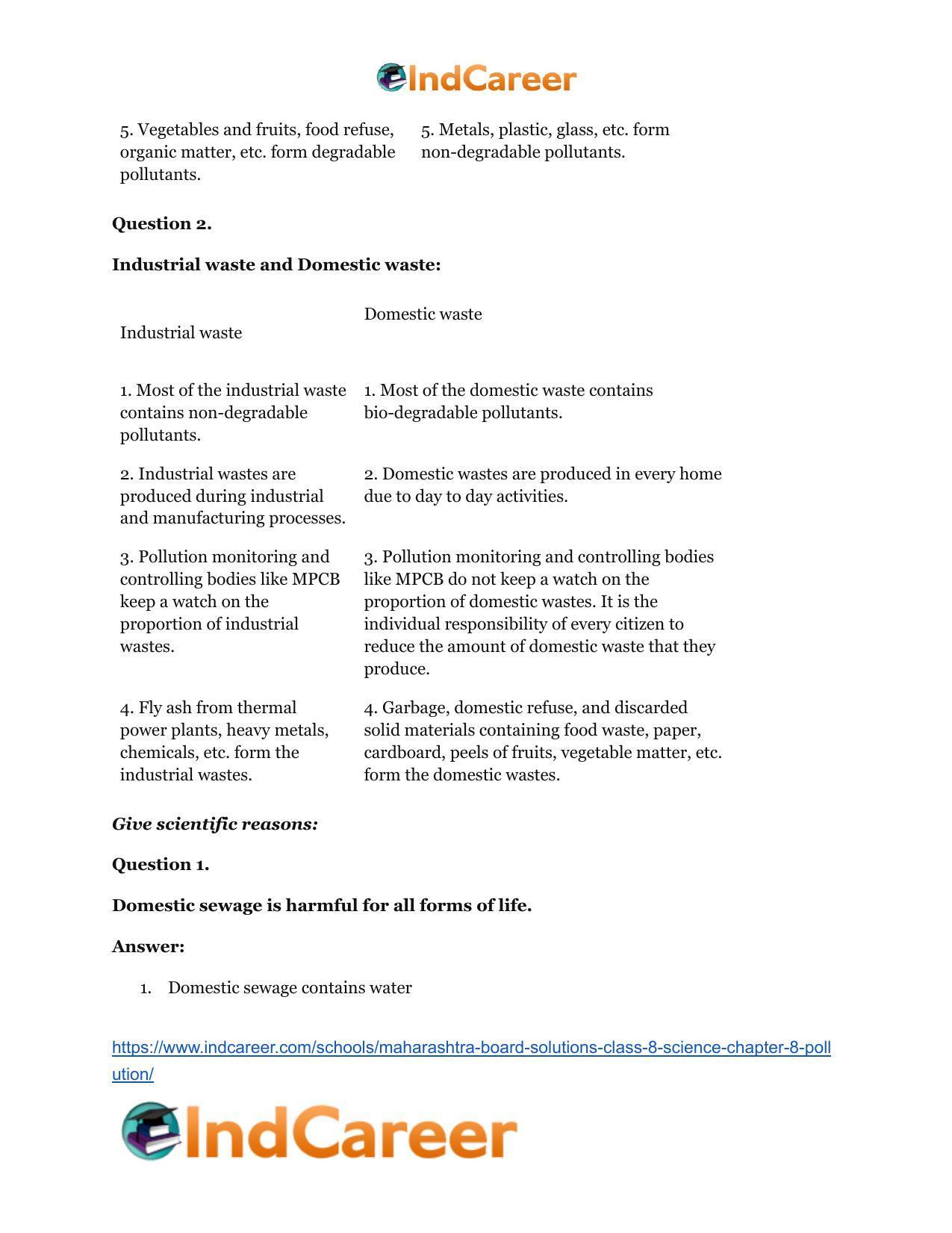 Maharashtra Board Solutions Class 8-Science: Chapter 8- Pollution - Page 16
