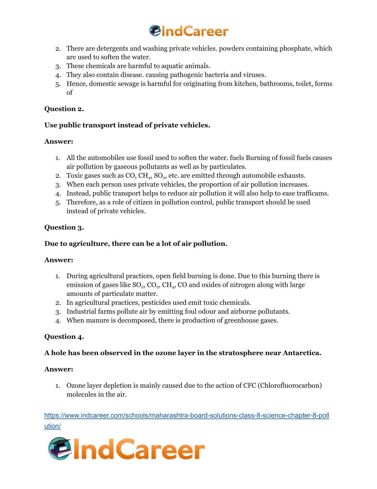 Maharashtra Board Solutions Class 8-Science: Chapter 8- Pollution - Page 17