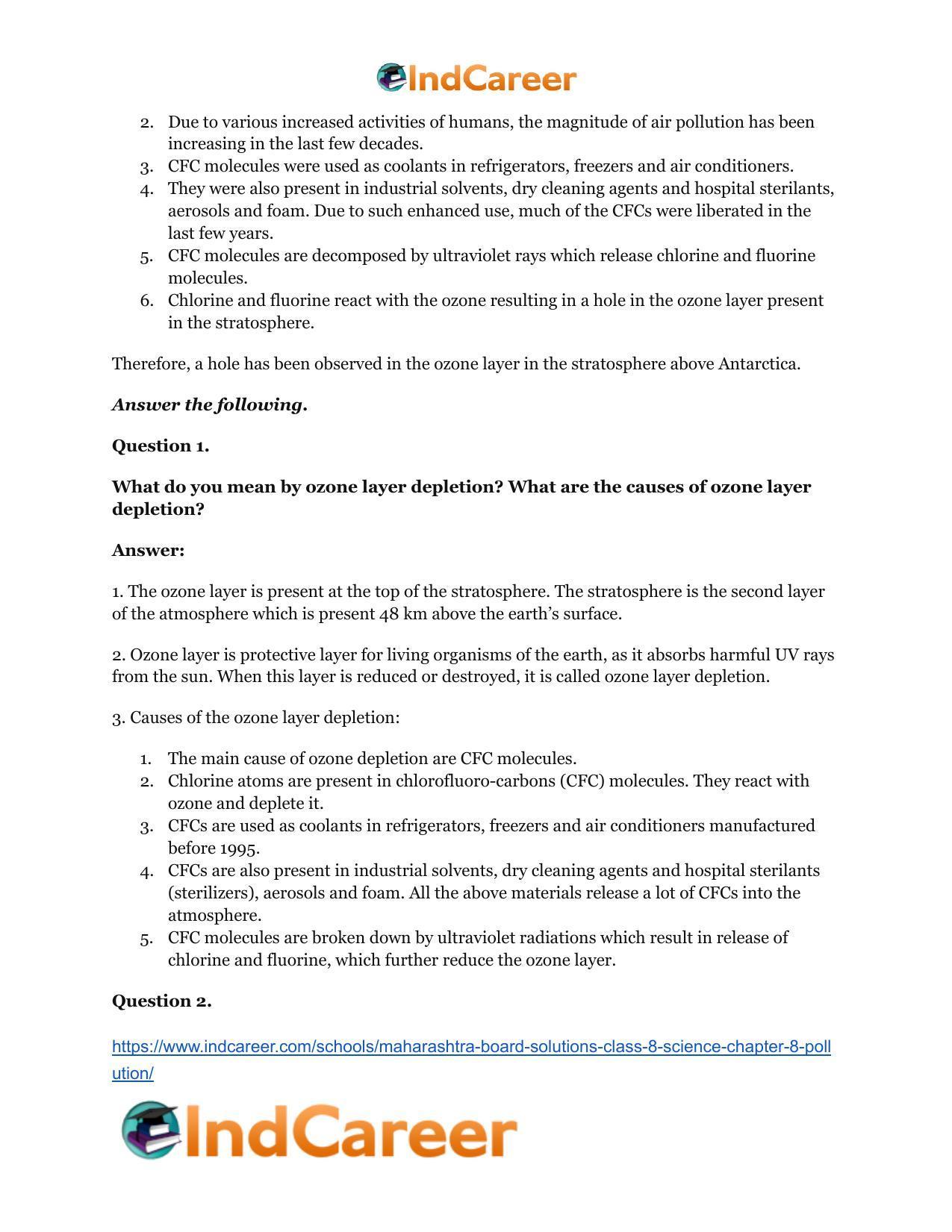 Maharashtra Board Solutions Class 8-Science: Chapter 8- Pollution - Page 18