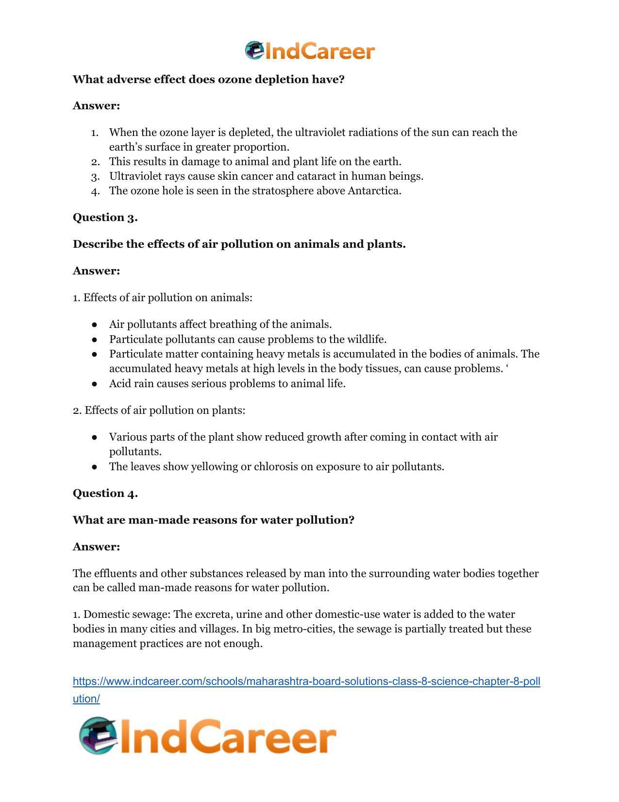Maharashtra Board Solutions Class 8-Science: Chapter 8- Pollution - Page 19