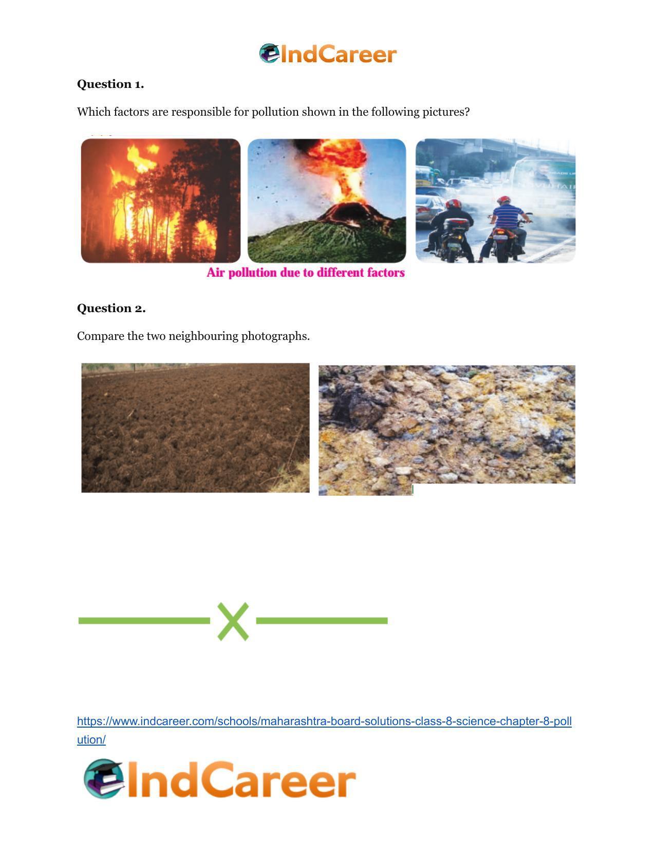 Maharashtra Board Solutions Class 8-Science: Chapter 8- Pollution - Page 30