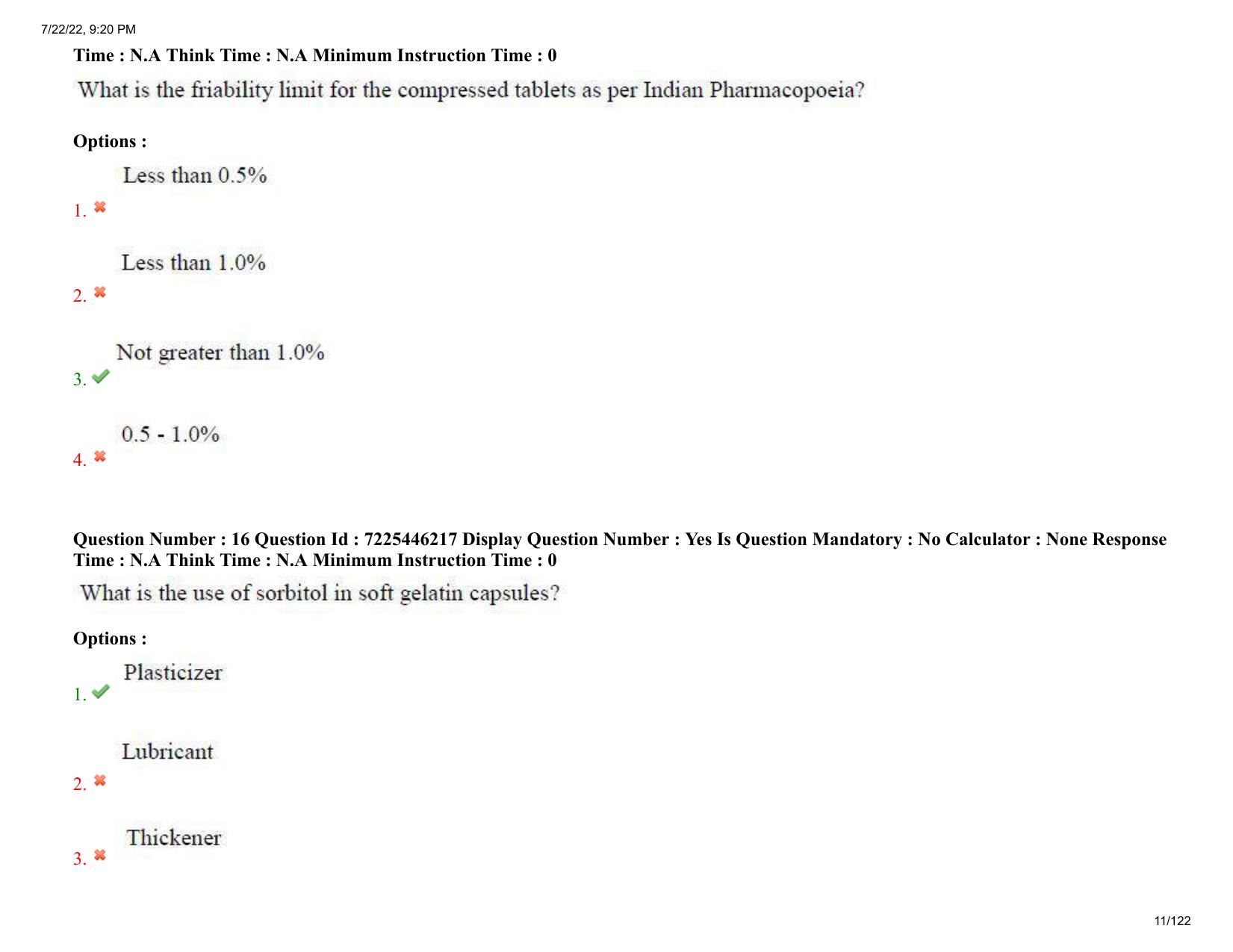 AP ECET 2022 - PHARMACY Question Paper With Preliminary Keys - Page 11