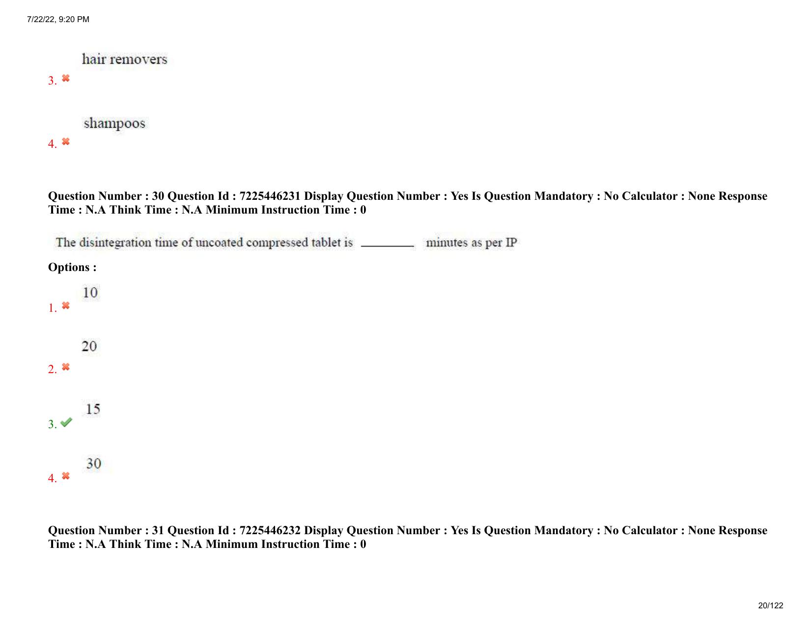 AP ECET 2022 - PHARMACY Question Paper With Preliminary Keys - Page 20