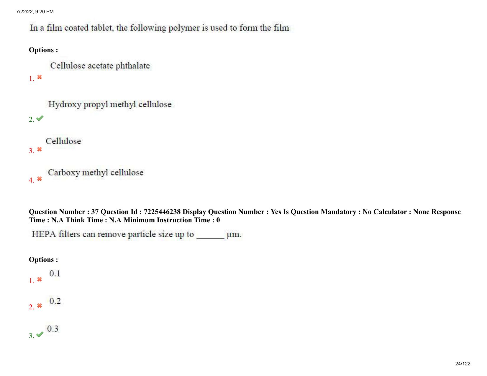 AP ECET 2022 - PHARMACY Question Paper With Preliminary Keys - Page 24