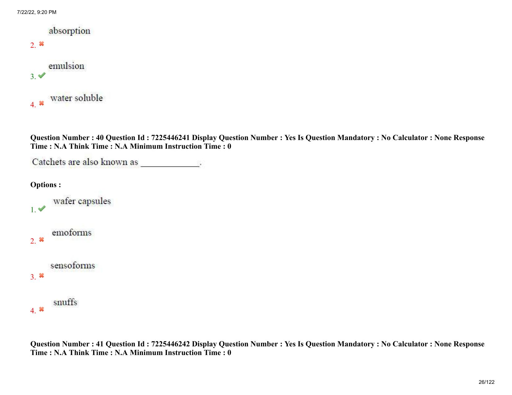 AP ECET 2022 - PHARMACY Question Paper With Preliminary Keys - Page 26
