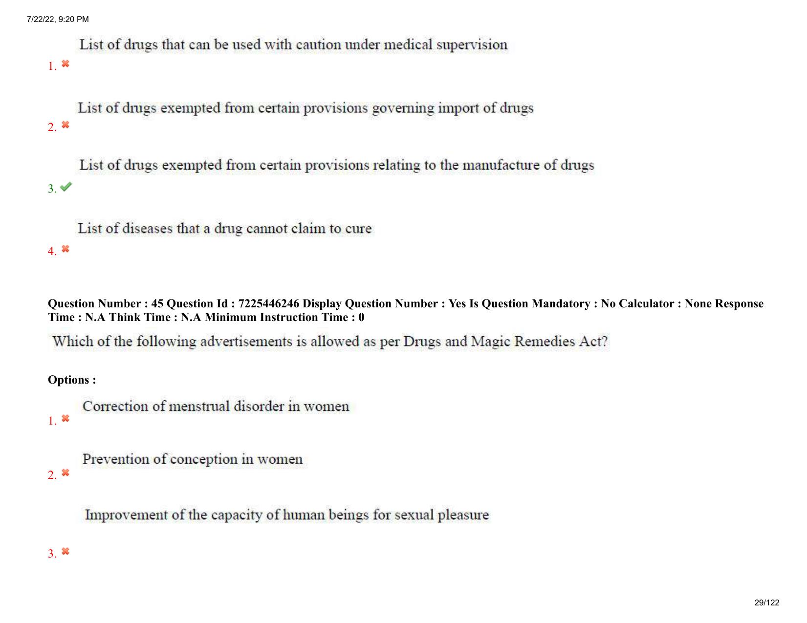 AP ECET 2022 - PHARMACY Question Paper With Preliminary Keys - Page 29