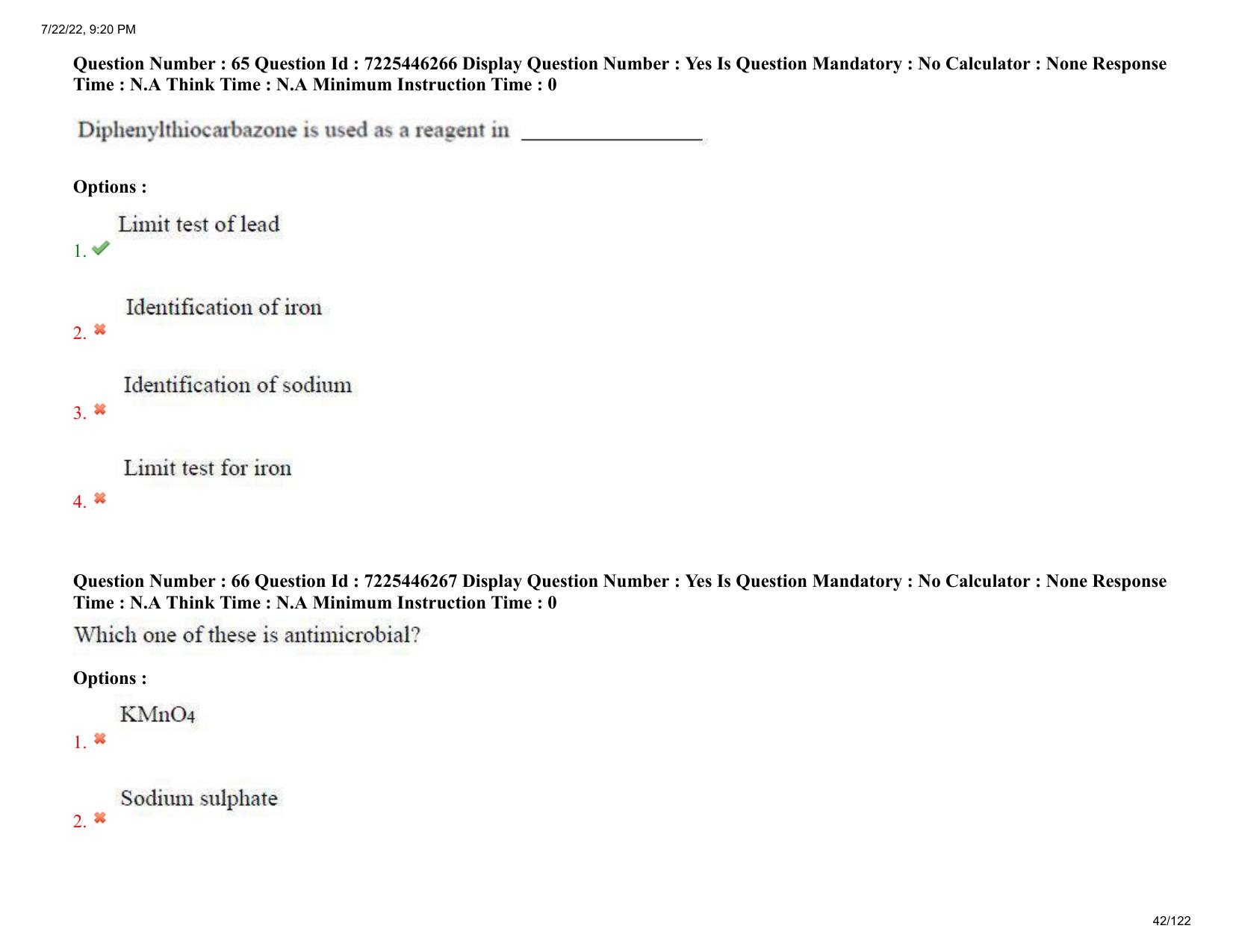 AP ECET 2022 - PHARMACY Question Paper With Preliminary Keys - Page 42