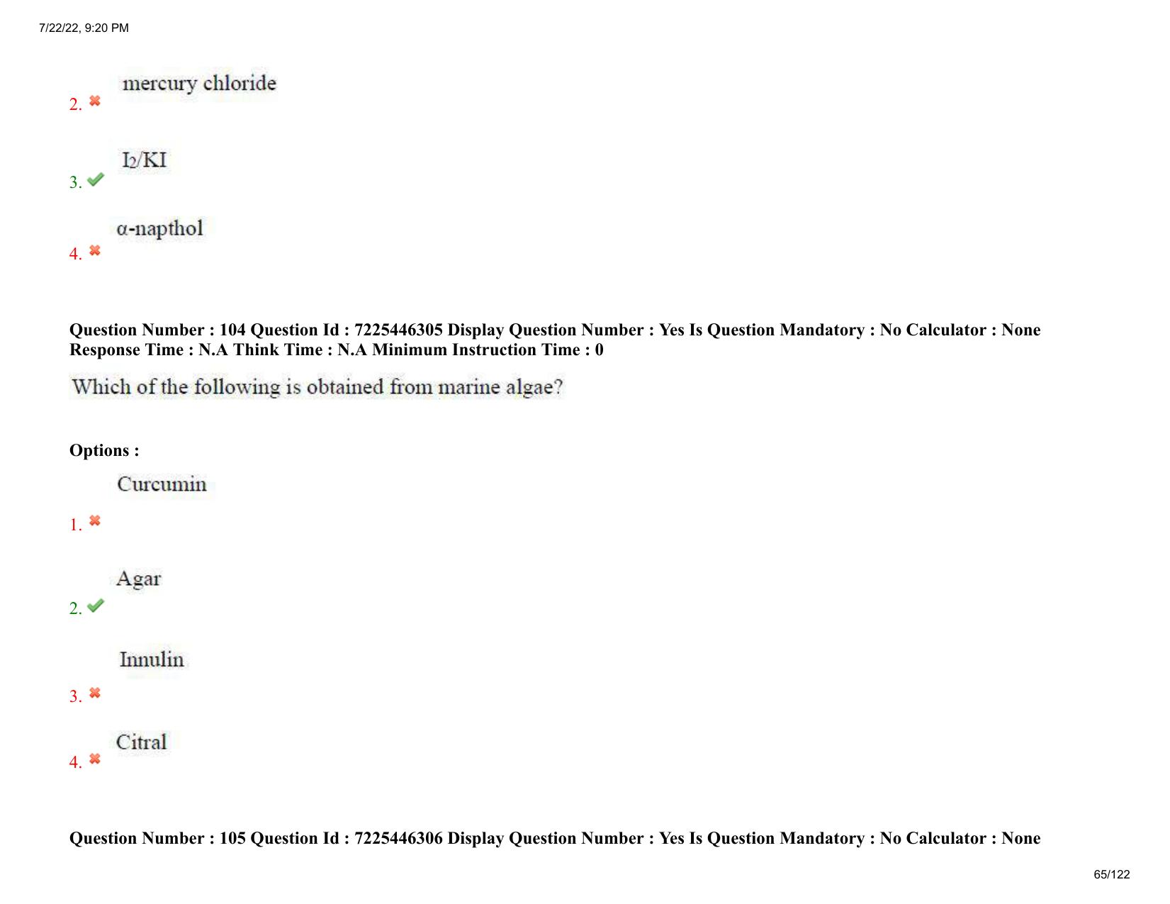 AP ECET 2022 - PHARMACY Question Paper With Preliminary Keys - Page 65
