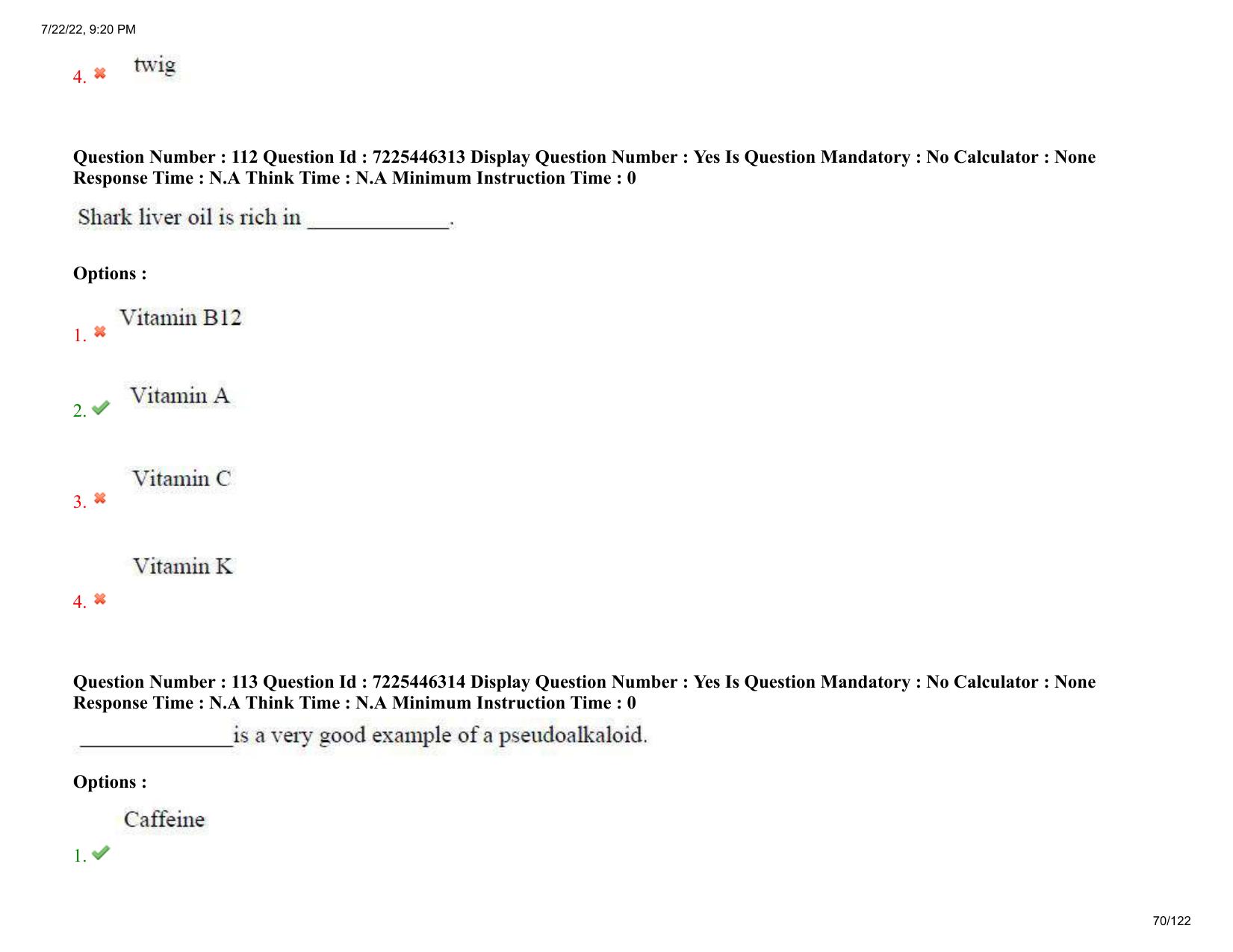 AP ECET 2022 - PHARMACY Question Paper With Preliminary Keys - Page 70
