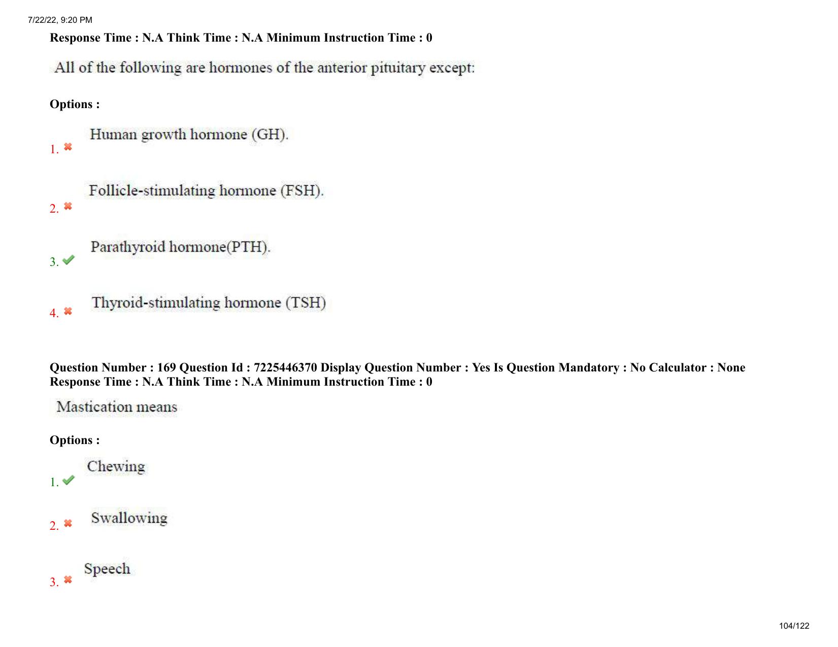 AP ECET 2022 - PHARMACY Question Paper With Preliminary Keys - Page 104