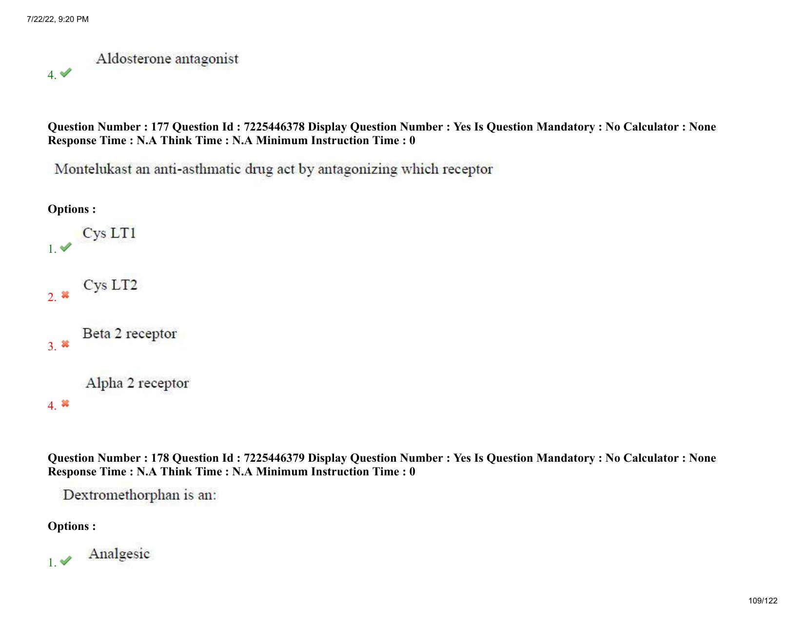 AP ECET 2022 - PHARMACY Question Paper With Preliminary Keys - Page 109