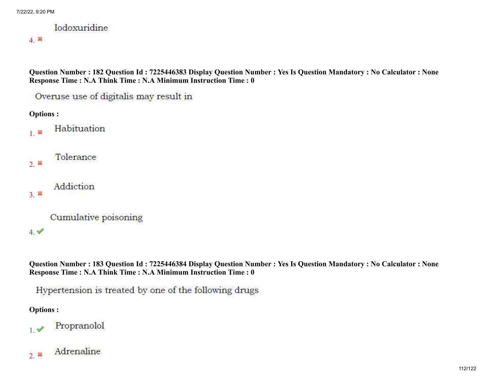 AP ECET 2022 - PHARMACY Question Paper With Preliminary Keys - Page 112