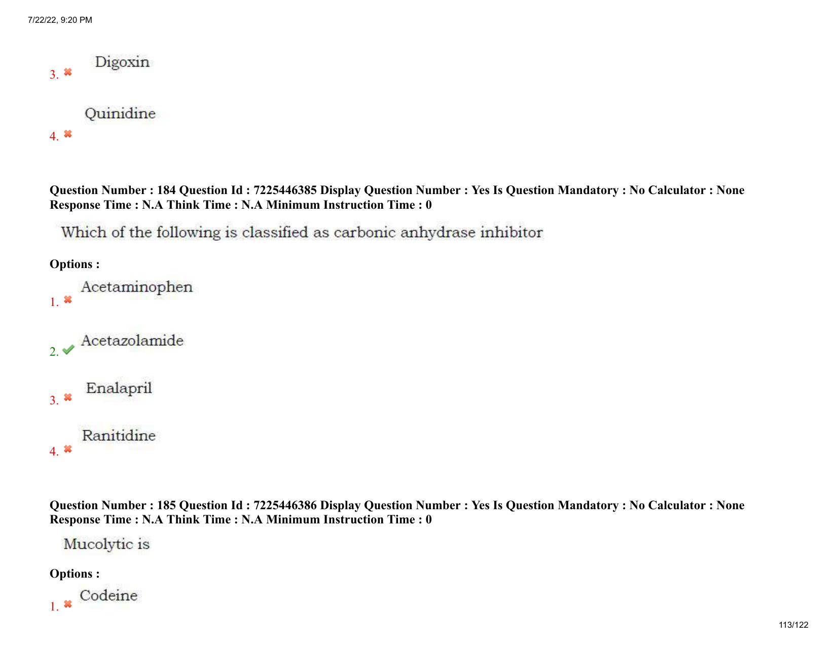 AP ECET 2022 - PHARMACY Question Paper With Preliminary Keys - Page 113