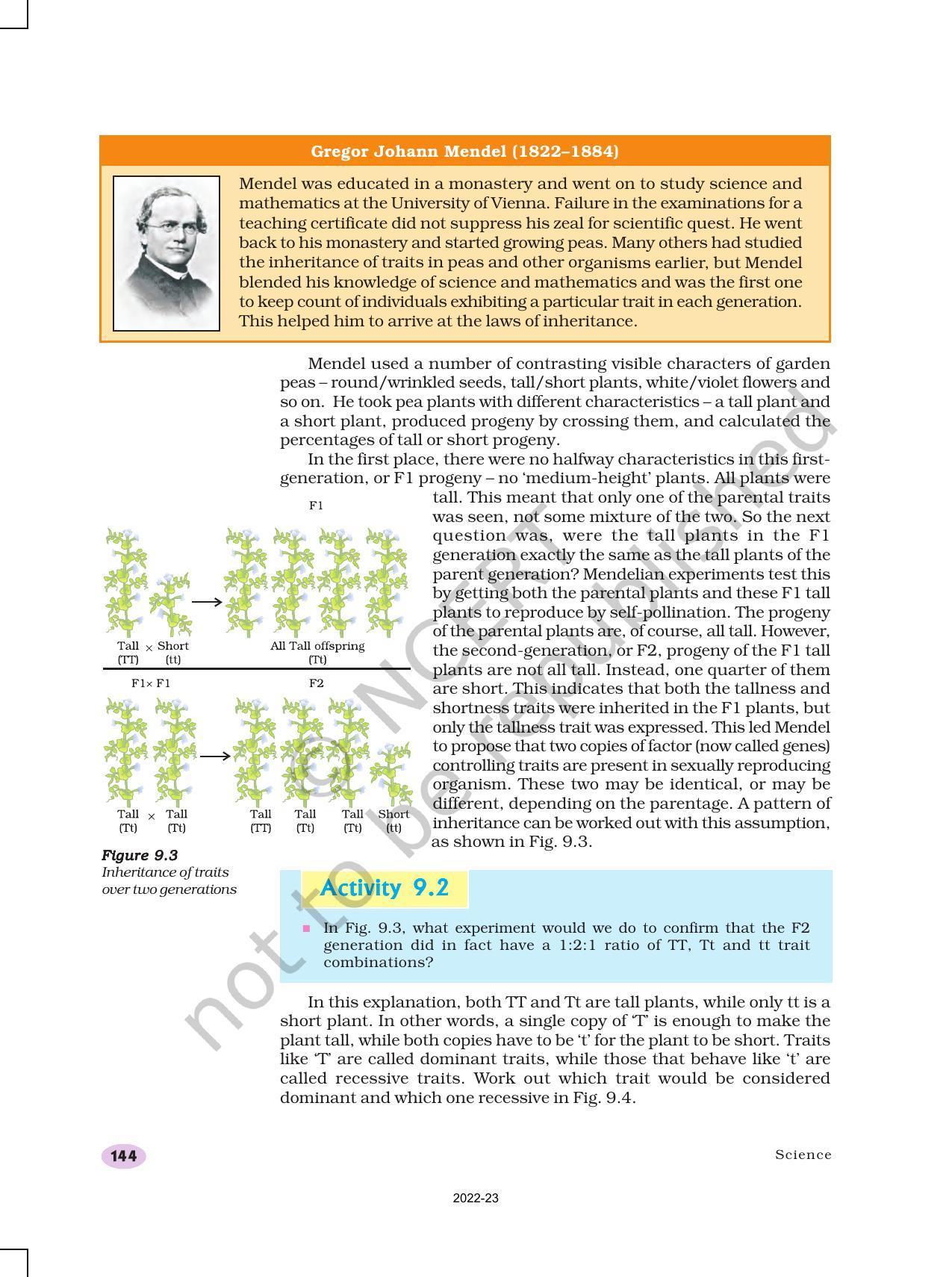 NCERT Book for Class 10 Science Chapter 9 Heredity and Evolution - Page 3