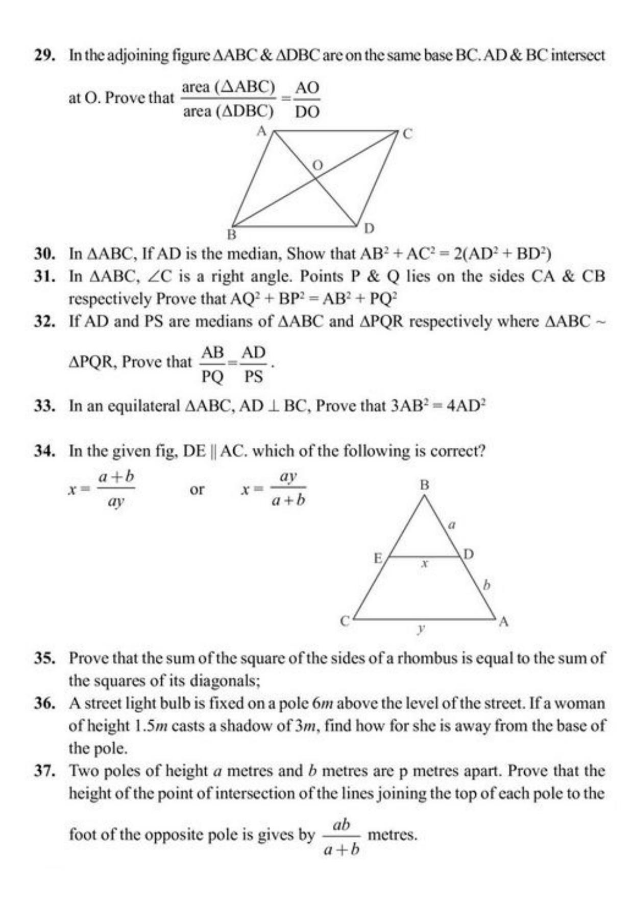 Class 10 Notes, Question & Practice Paper - Mathematics (Topic 6 : Triangles) - Page 8