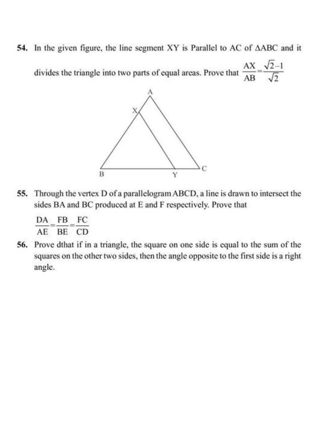 Class 10 Notes, Question & Practice Paper - Mathematics (Topic 6 : Triangles) - Page 12