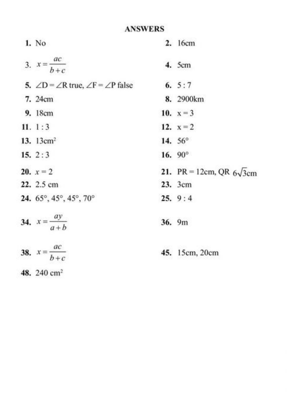 Class 10 Notes, Question & Practice Paper - Mathematics (Topic 6 : Triangles) - Page 13