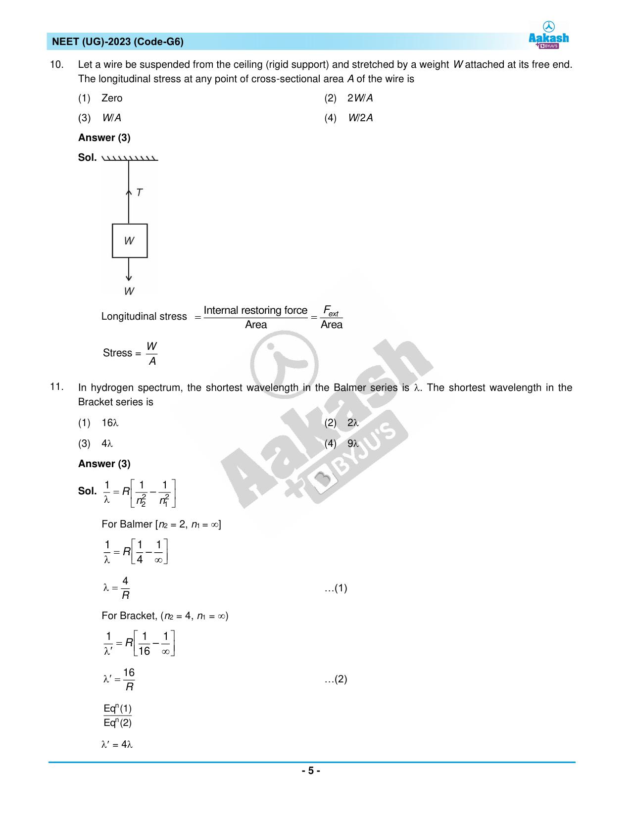NEET 2023 Question Paper G6 - Page 5