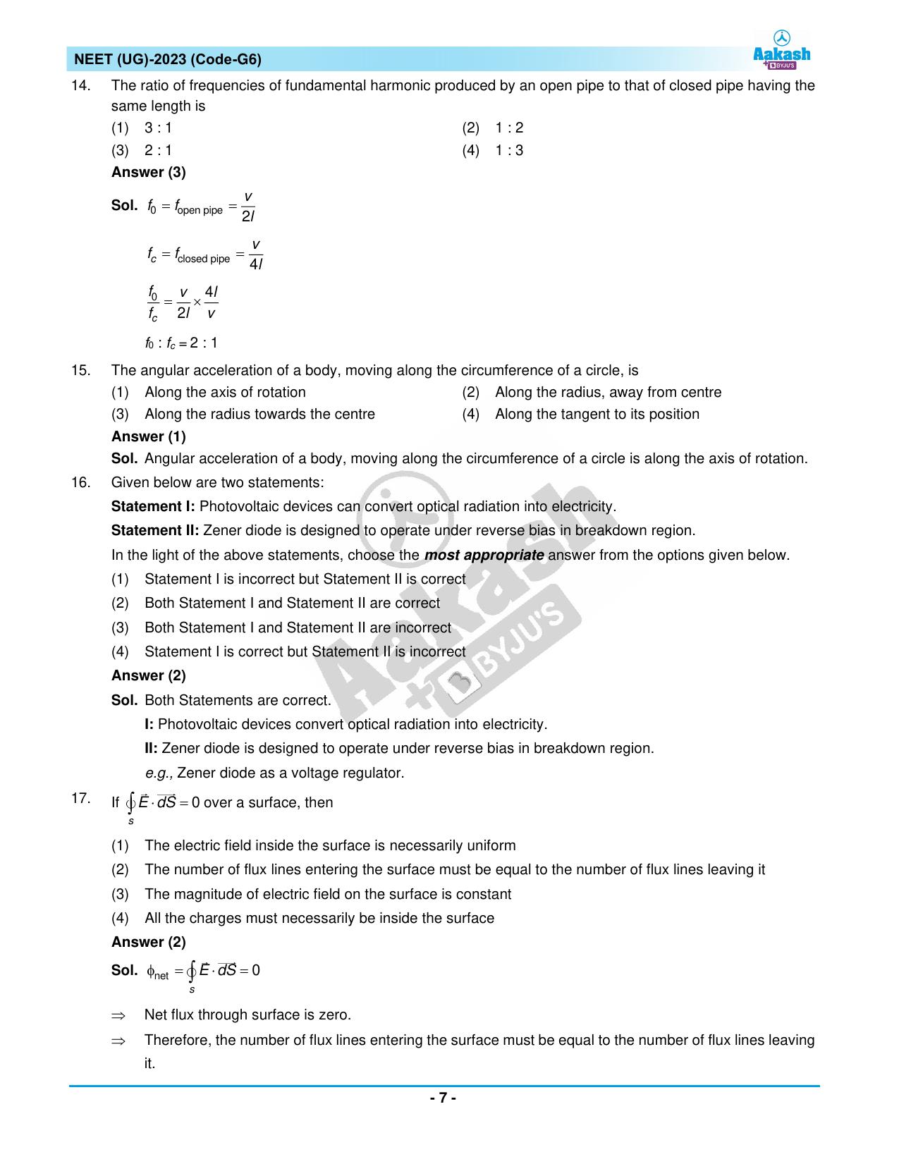 NEET 2023 Question Paper G6 - Page 7