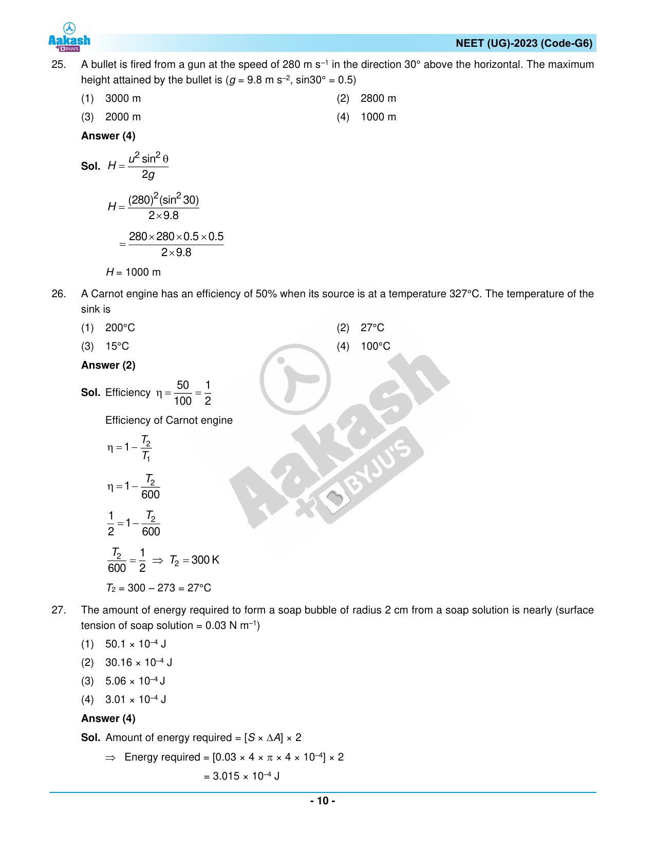 NEET 2023 Question Paper G6 - Page 10