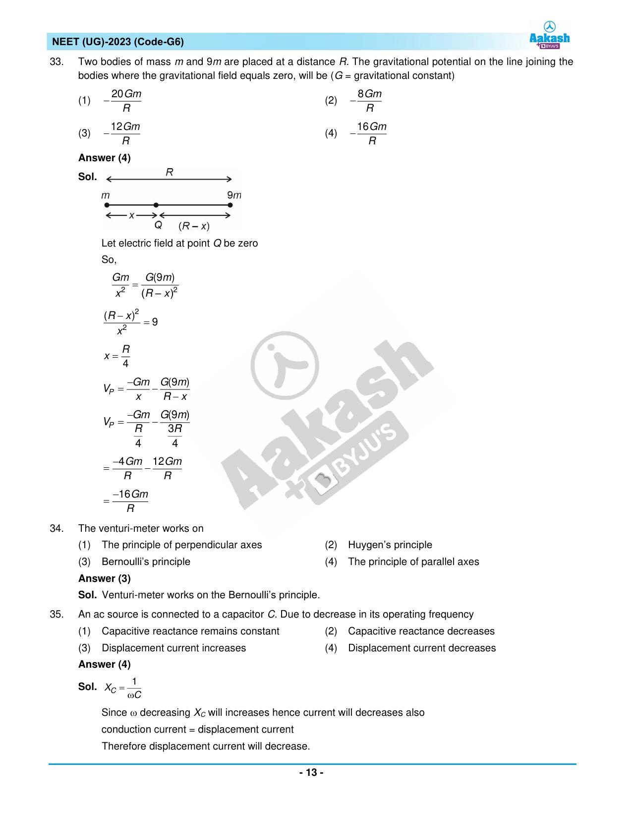 NEET 2023 Question Paper G6 - Page 13