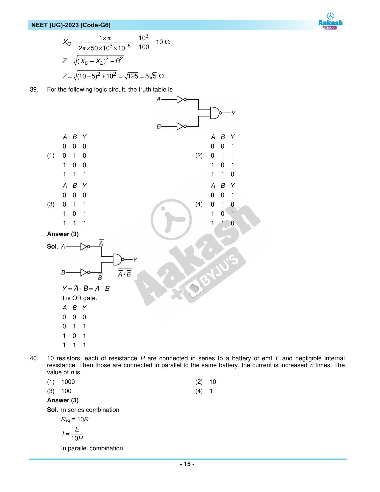 NEET 2023 Question Paper G6 - Page 15