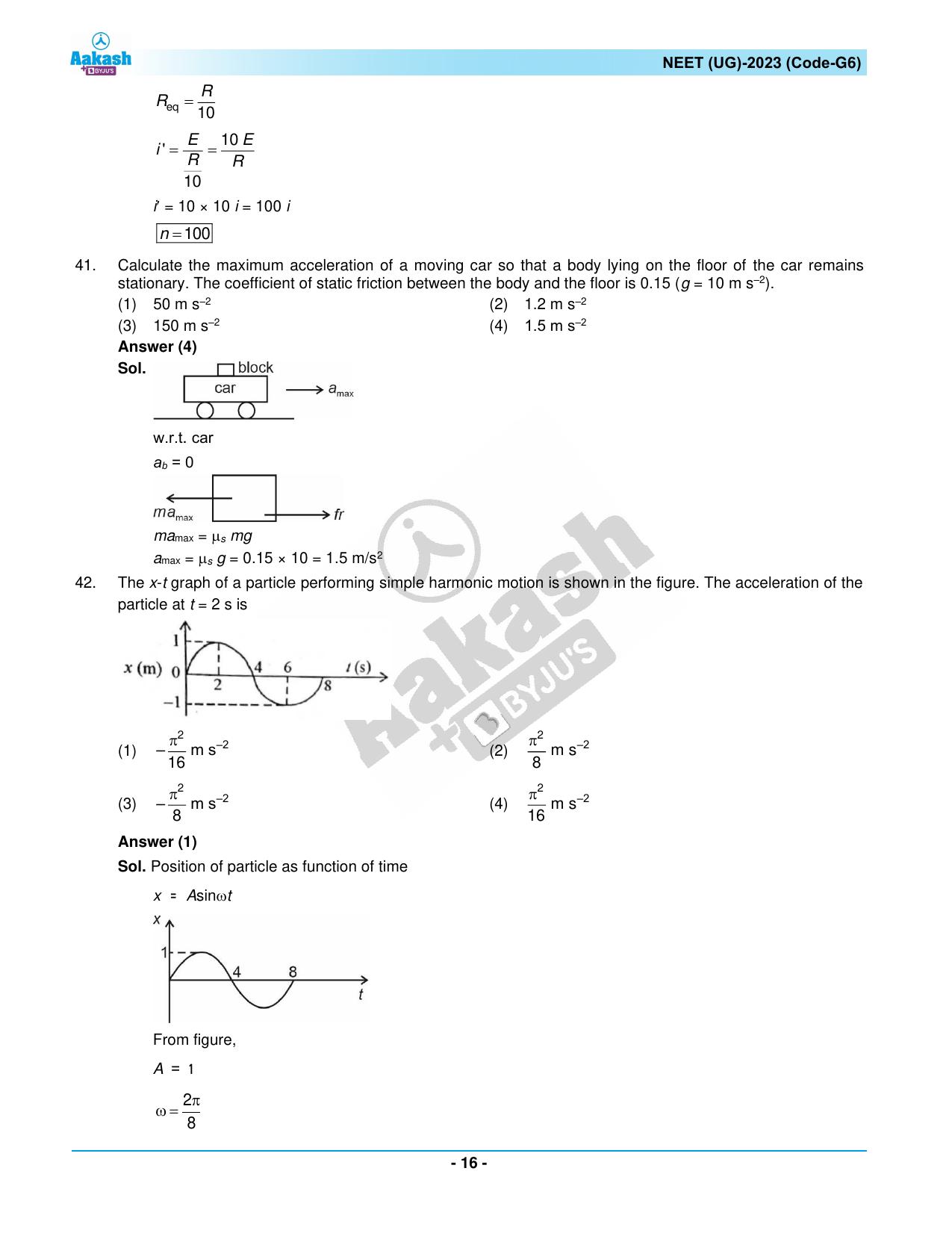 NEET 2023 Question Paper G6 - Page 16