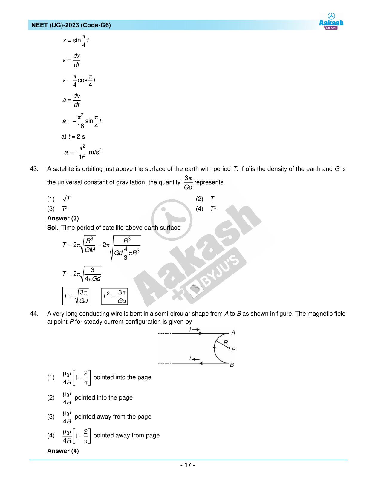NEET 2023 Question Paper G6 - Page 17
