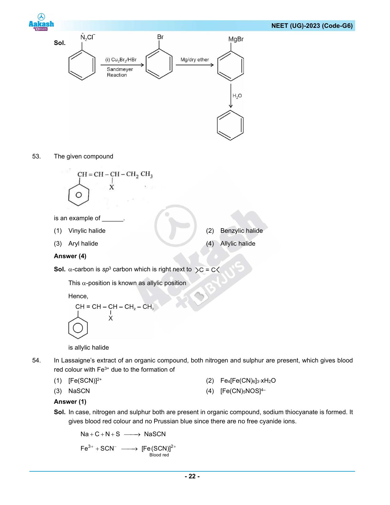 NEET 2023 Question Paper G6 - Page 22