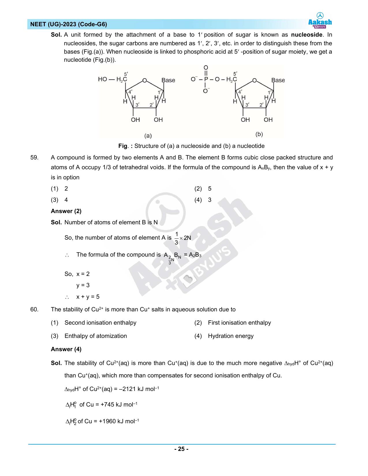 NEET 2023 Question Paper G6 - Page 25